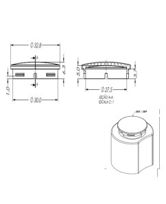 385 - BOTÃO C-40 ABS PRETO