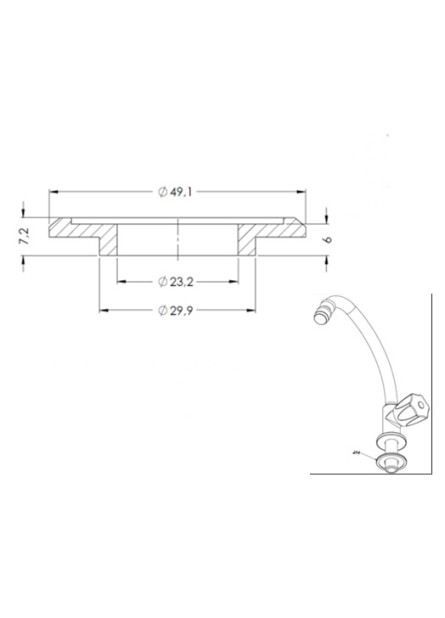 495 - ARRUELA POLIET. ½” P/ 1194