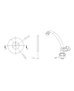 496 - APOIO PARA CANOPLA DE INOX