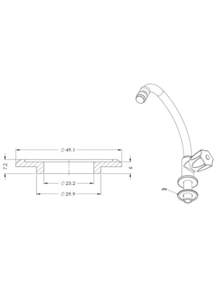 497 - ARRUELA PVC. ½” P/ 1194