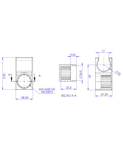 580 - VOLANTE PARA DUCHA HIGIÊNICA MODELO CUBO
