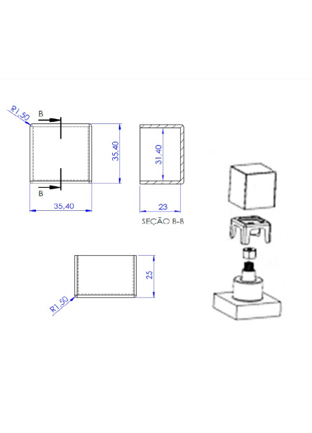 583 - VOLANTE CUBO SLIM C-87 100 OU
