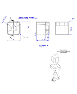 587 - VOLANTE CUBO CANTOS ARREDONDADOS