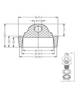 604 - TAMPÃO POLIET. P/ PIA E LAVAT.