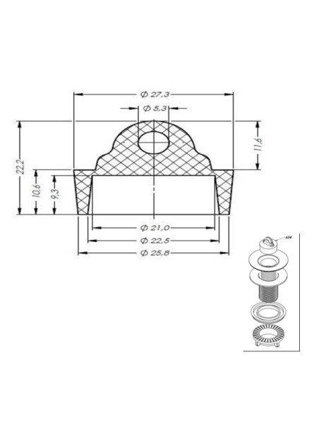 604 - TAMPÃO POLIET. P/ PIA E LAVAT.