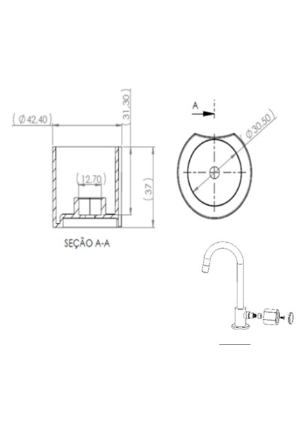 680 - VOLANTE CROMADO C-39