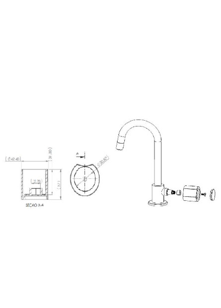 681 - VOLANTE CROMADO C-40