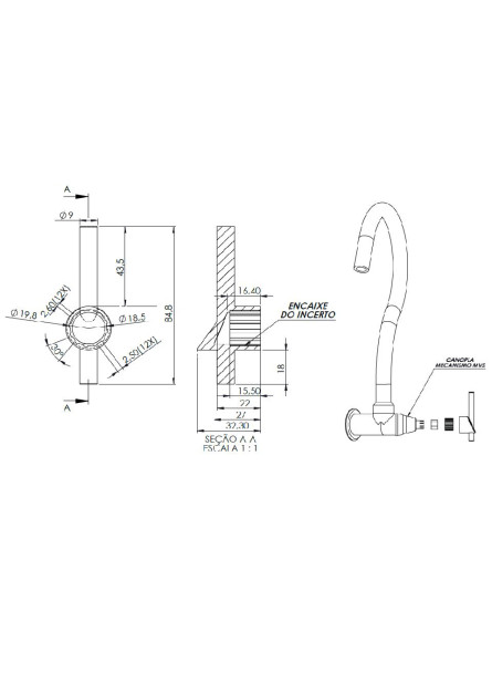 687 - VOLANTE CROMADO C-69