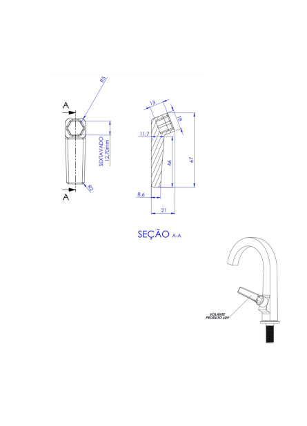 689 - VOLANTE HASTE C-222