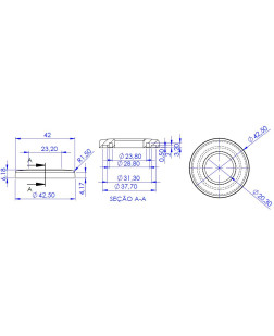 741 - CANOPLA MENOR SLIM ABS CROMADA