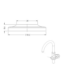 743 - CANOPLA ABS DE 1/2 PARA TORNEIRA 1195