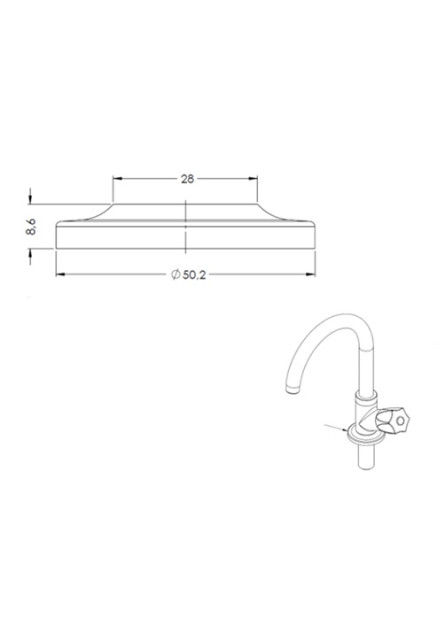 743 - CANOPLA ABS DE 1/2 PARA TORNEIRA 1195