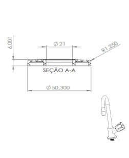 744 - CANOPLA SLIM ABS CROMADA 