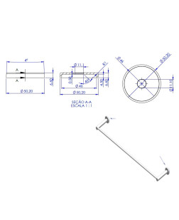 747 - CANOPLA ACESSÓRIO REDONDA CROMADA