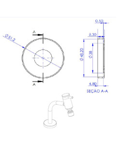 748 - CANOPLA TAMANHO MÉDIO SLIM