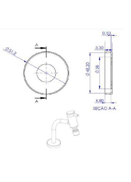 748 - CANOPLA TAMANHO MÉDIO SLIM