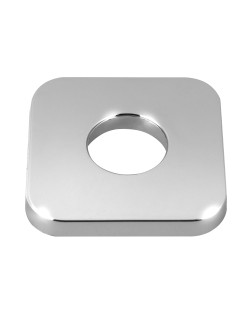 749 - CANOPLA QUADRADA CANTOS REDONDOS SLIM ABS CROMADA