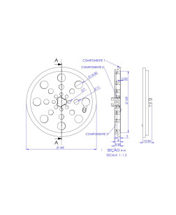 7503-BR - GRELHA RD 150X150 BR ABS ABRE E FECHA