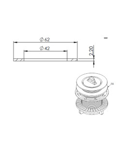 752-B - ARRUELA PVC BRANCA P/ VALV. TANQUE