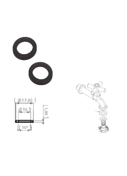 774 - ARRUELA PVC PARA PORCA DE 1/2