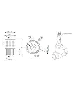 872 - PROLONGADOR DE PISTAO ESTRIA DECA CROMADO