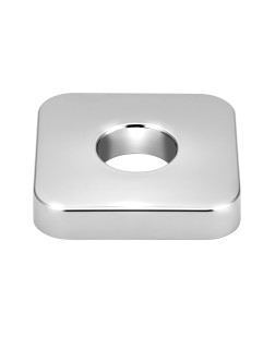 889 - CANOPLA ABS CROMADA QUADRADA CANTOS REDONDOS