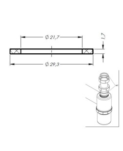 947 - ARRUELA PVC PRETA P/ TELESCOPIO
