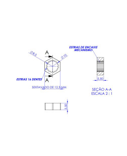 970 - BUCHA POLIACETAL ESTRIADA MODELO DECA ANTIGO