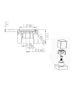 972- INSERTO ABS PARA VOLANTE CUBO SLIM C-86 