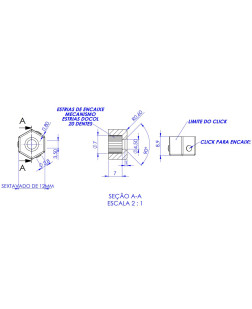 979 - BUCHA POLIACETAL COM TRAVA ESTRIA DOCOL