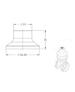 991 - CANOPLA ABS CROMADA P/ REG. 1416