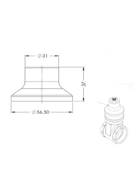 991 - CANOPLA ABS CROMADA P/ REG. 1416