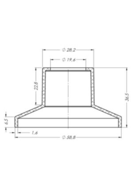 992 - CANOPLA ABS CROMADA P/ REG. 1416