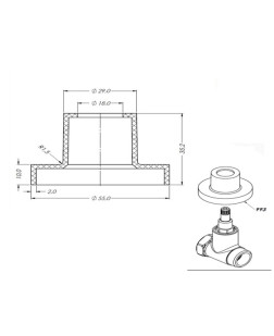 993 - CANOPLA ¾” ABS CROM. LINHA LUXO