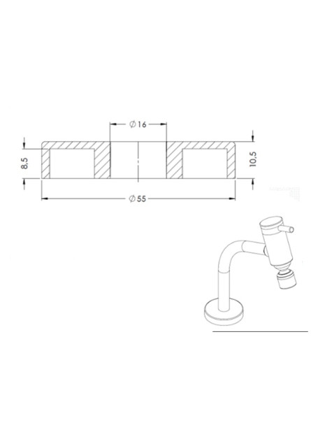 994 - CANOPLA ABS CROMADA FIT