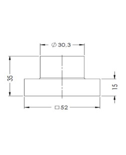 996 - CANOPLA ABS CROMADA QUADRADA P/ REG. 1416