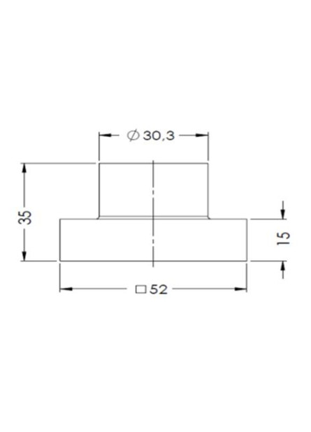 996 - CANOPLA ABS CROMADA QUADRADA P/ REG. 1416