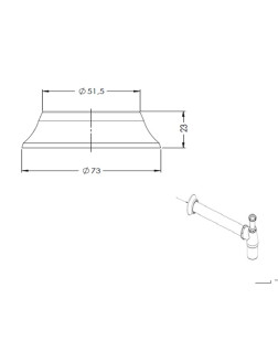 999 - CANOPLA ABS 1 1/2 PARA TUBO DE SIFÃO