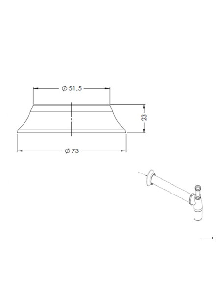 999 - CANOPLA ABS 1 1/2 PARA TUBO DE SIFÃO